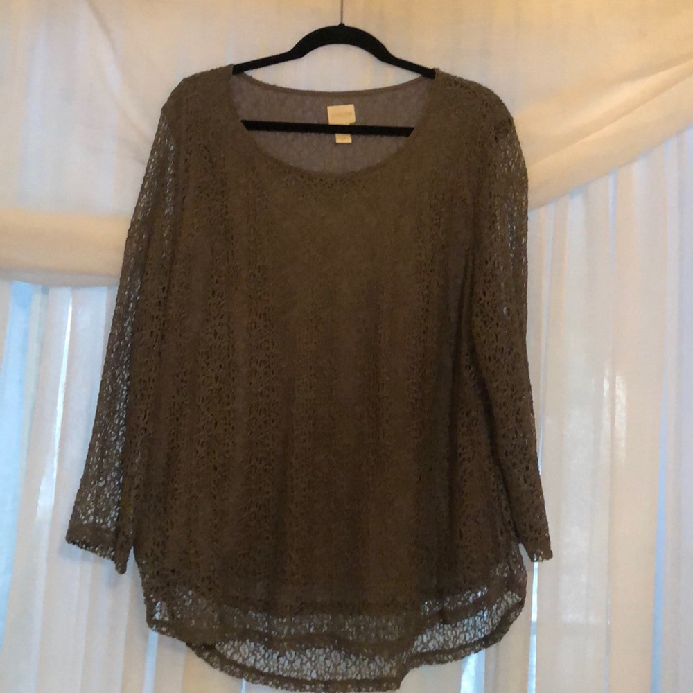Olive green top